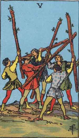 The Five of Wands